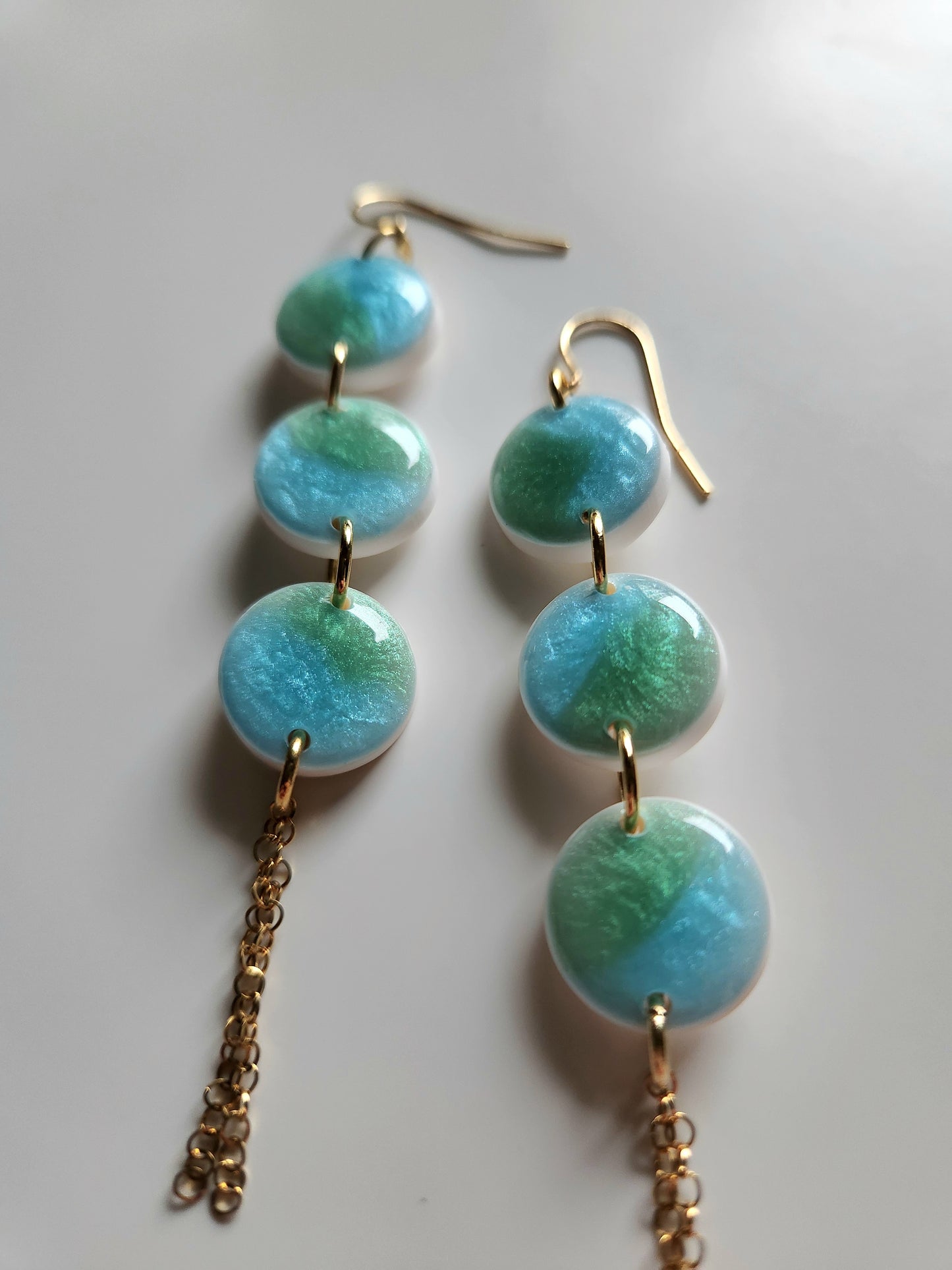 Long Round Earring - Small - Caribbean Colour