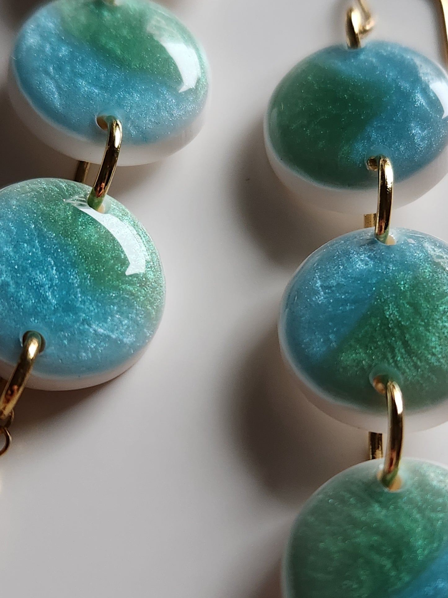 Long Round Earring - Small - Caribbean Colour