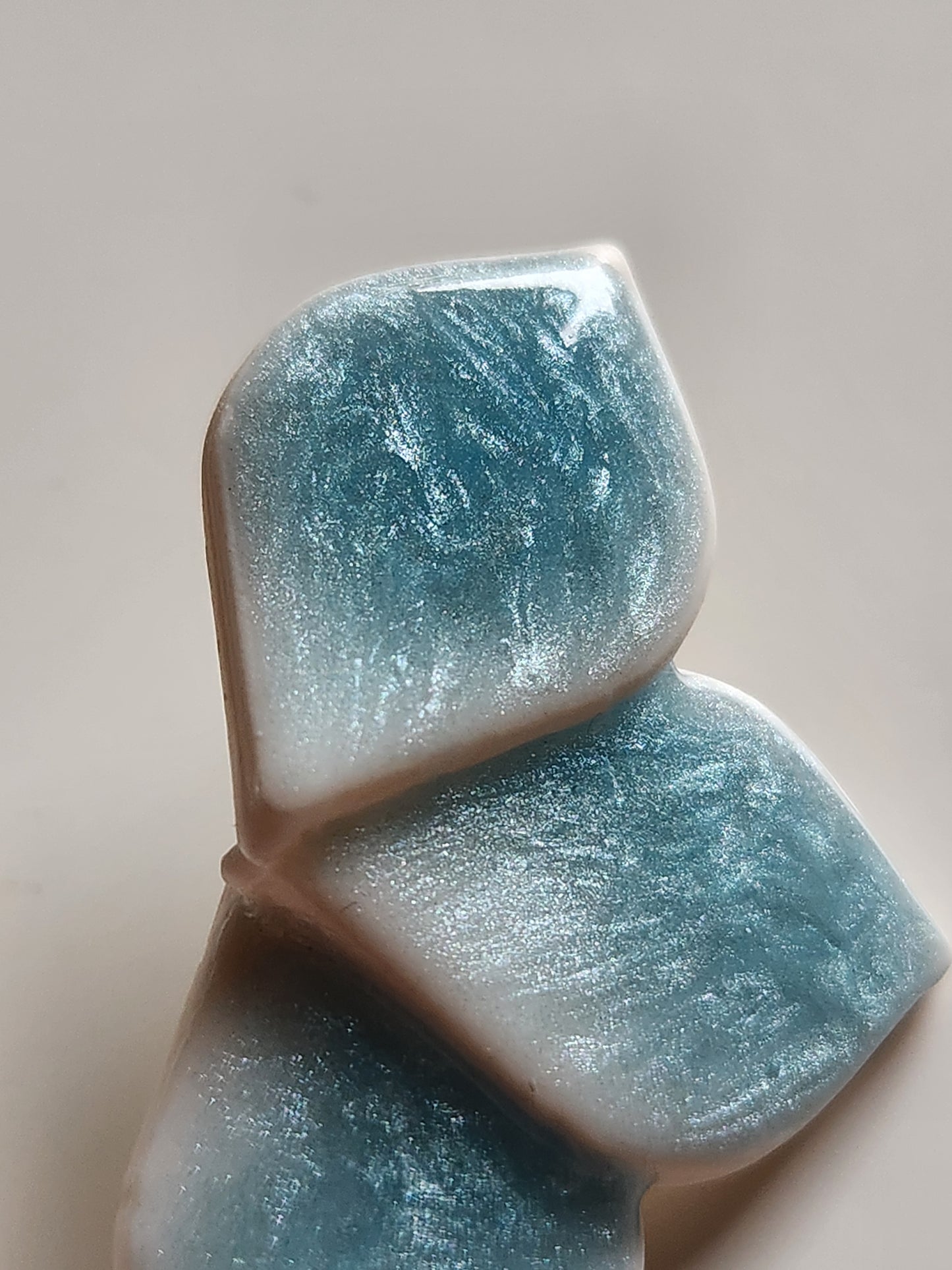 Light Blue Half-Flower Earrings