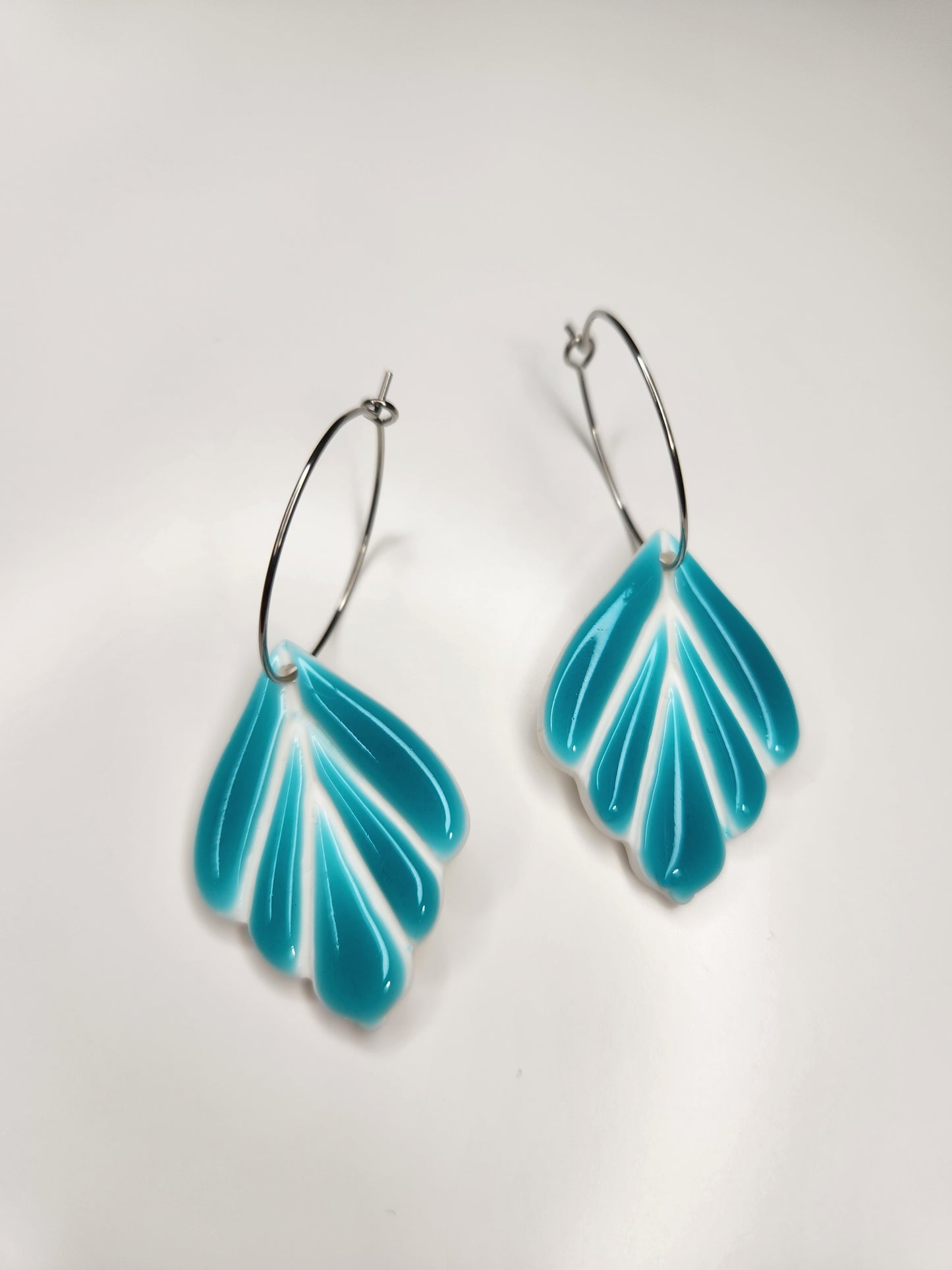 Leaf Earring Turquoise - Small