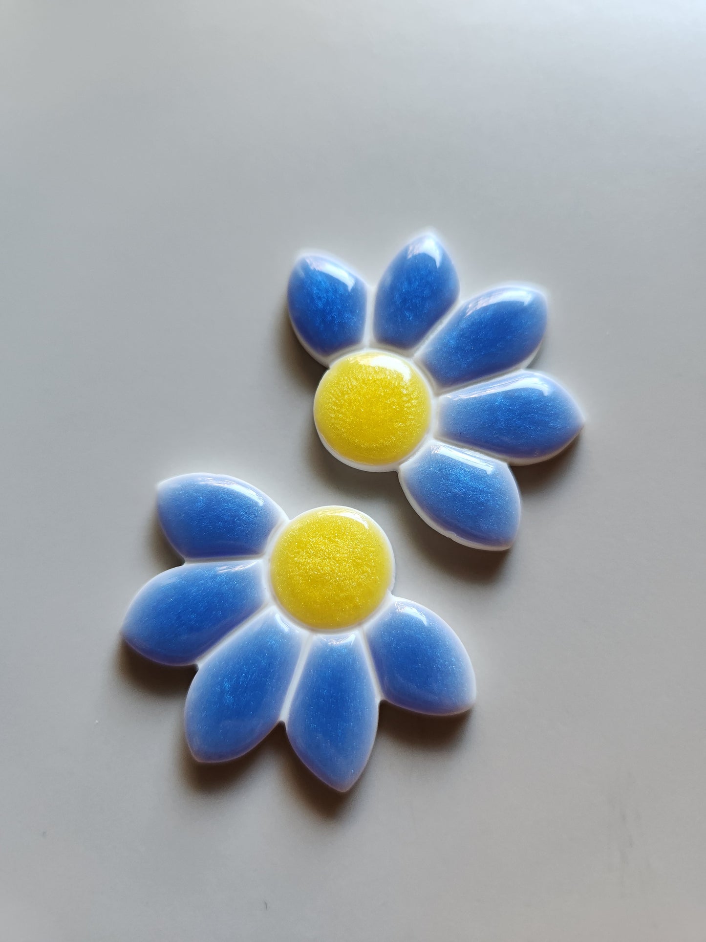Blue Daisy Earrings