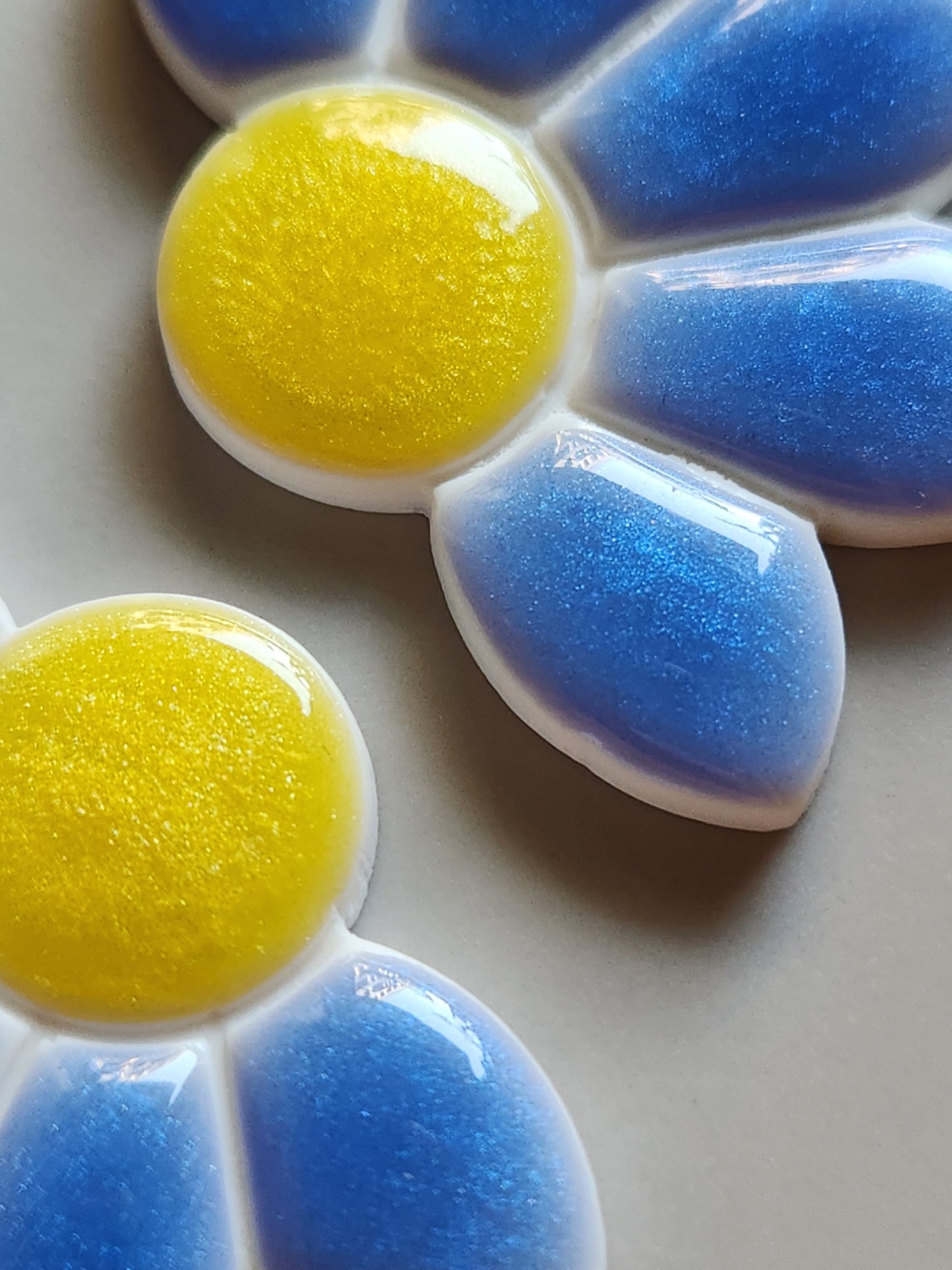 Blue Daisy Earrings