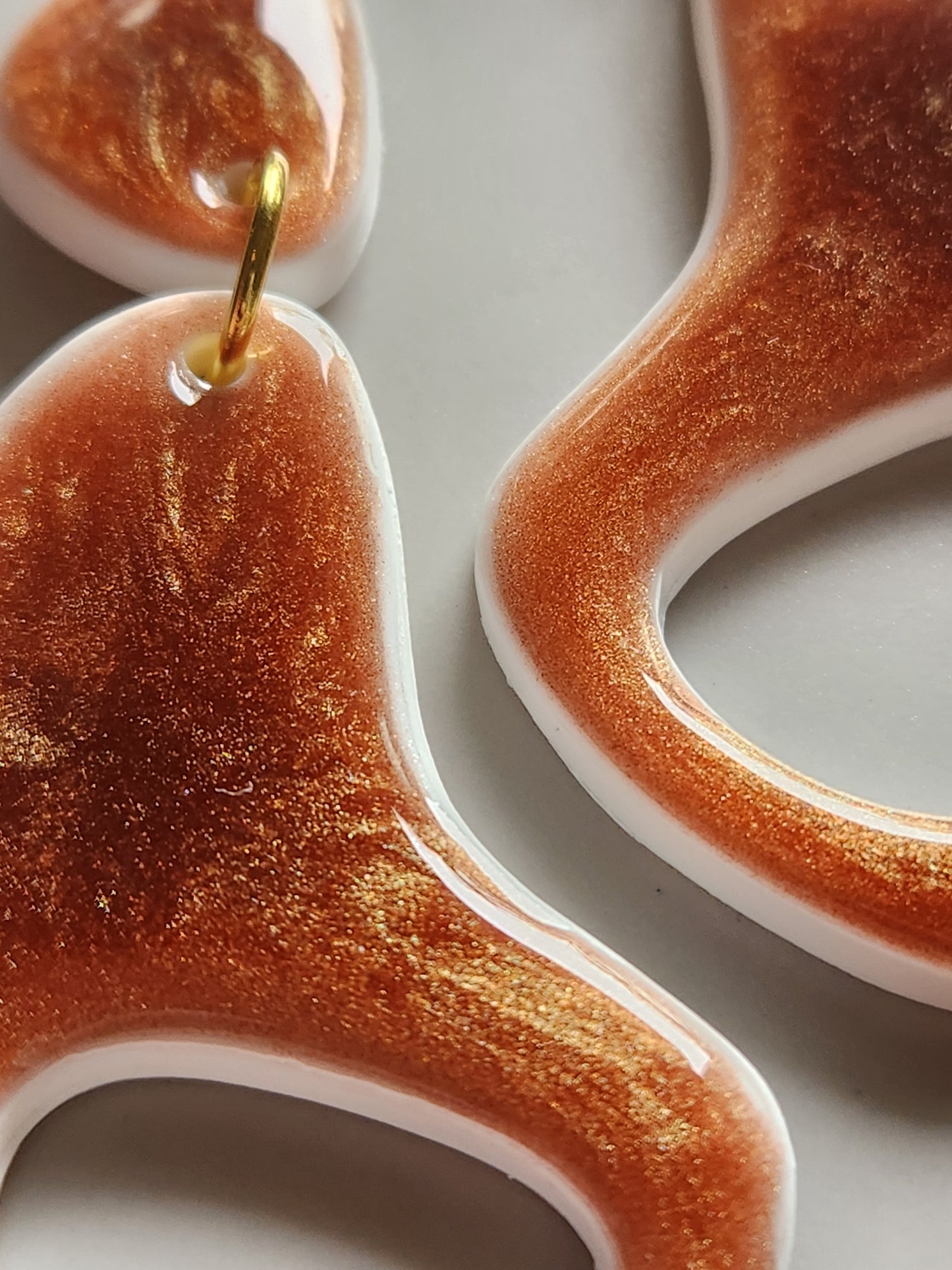 Bronze Glow Statement Earrings