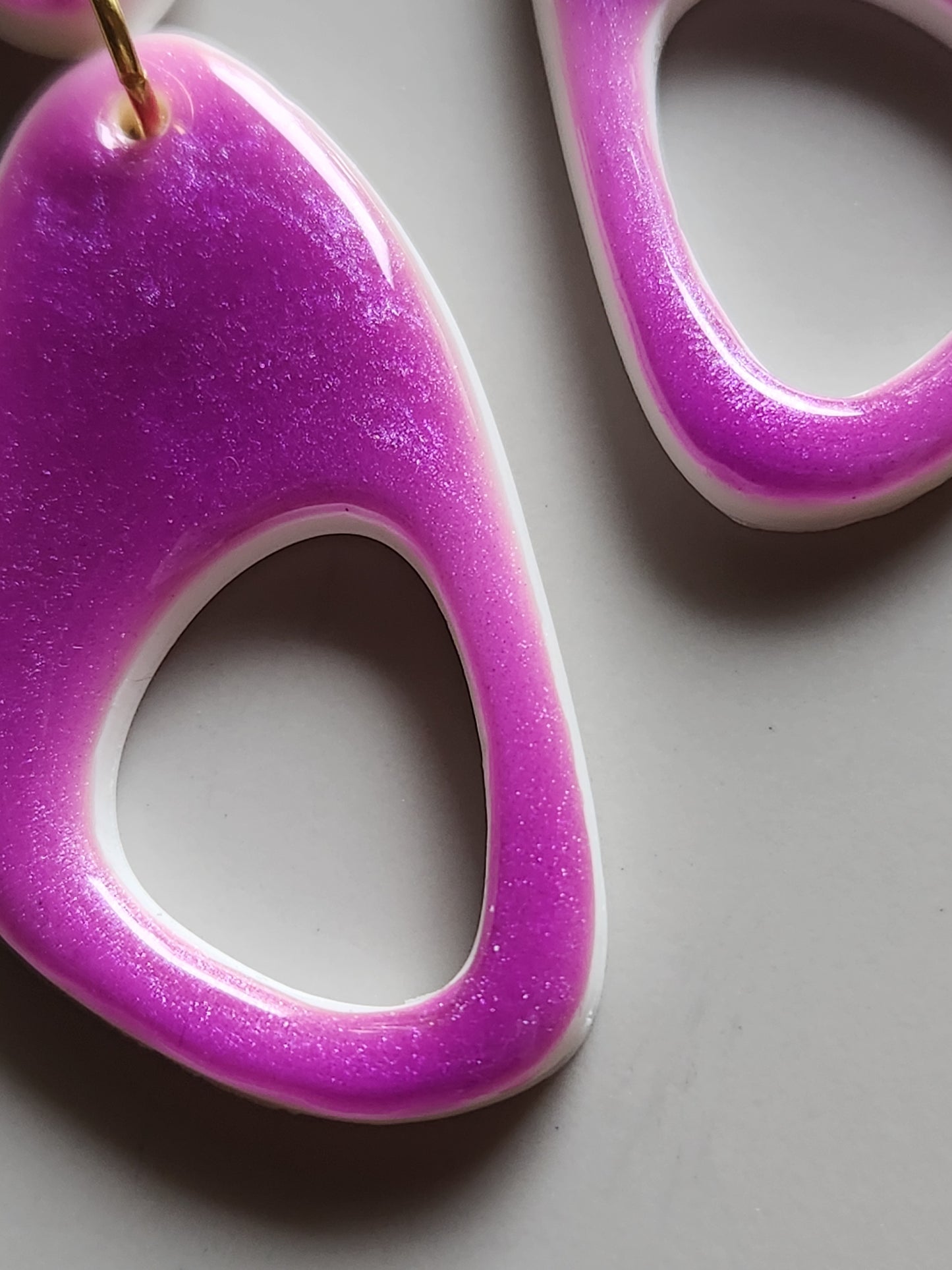Violet Wave Statement Earrings