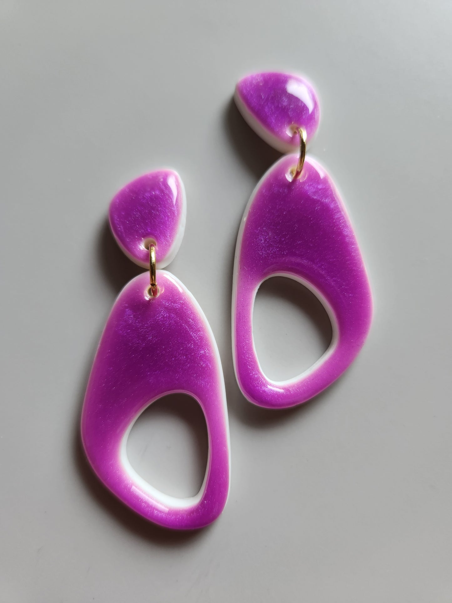 Violet Wave Statement Earrings