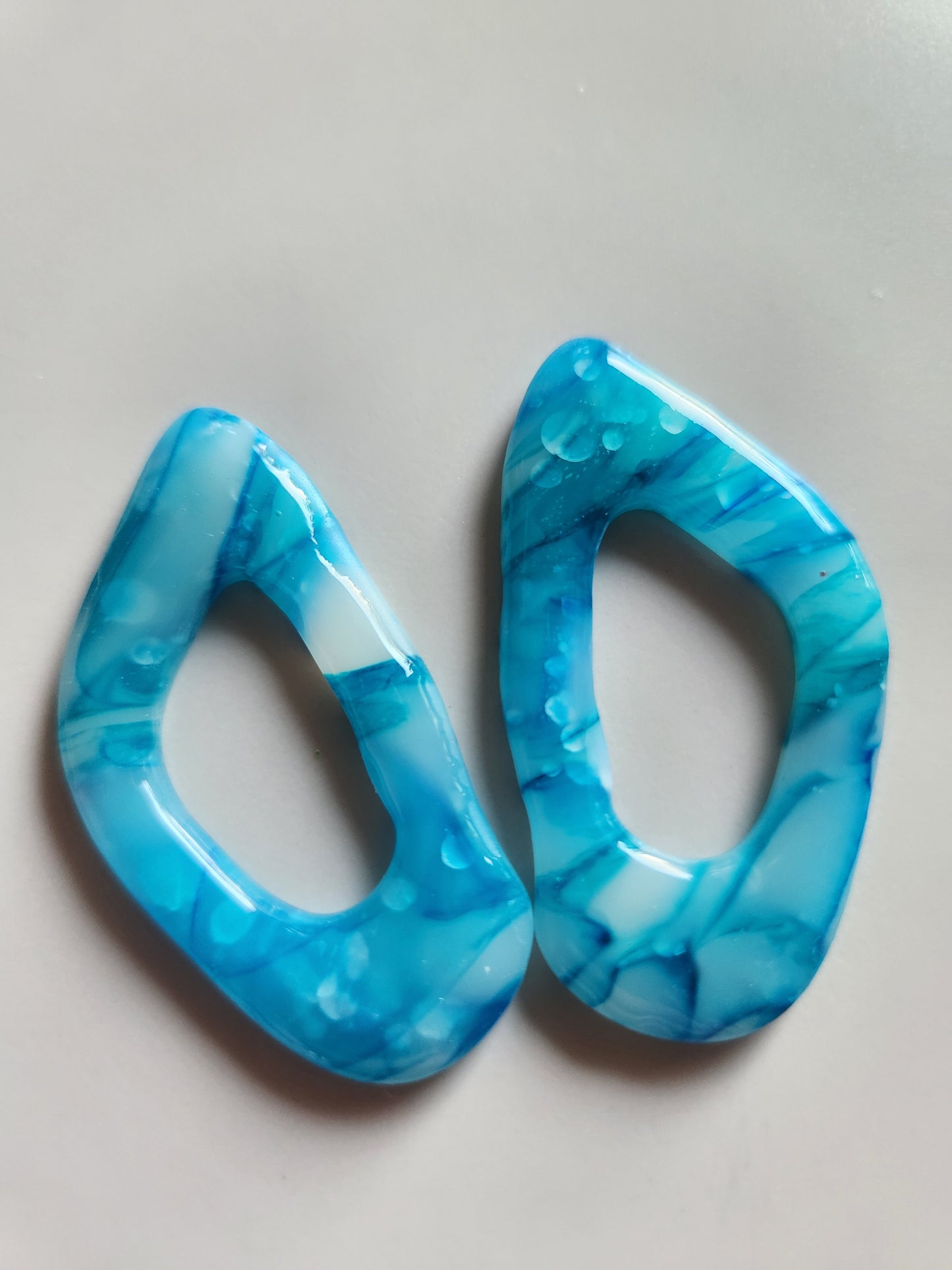 Translucent Turquoise Clay Statement Studs