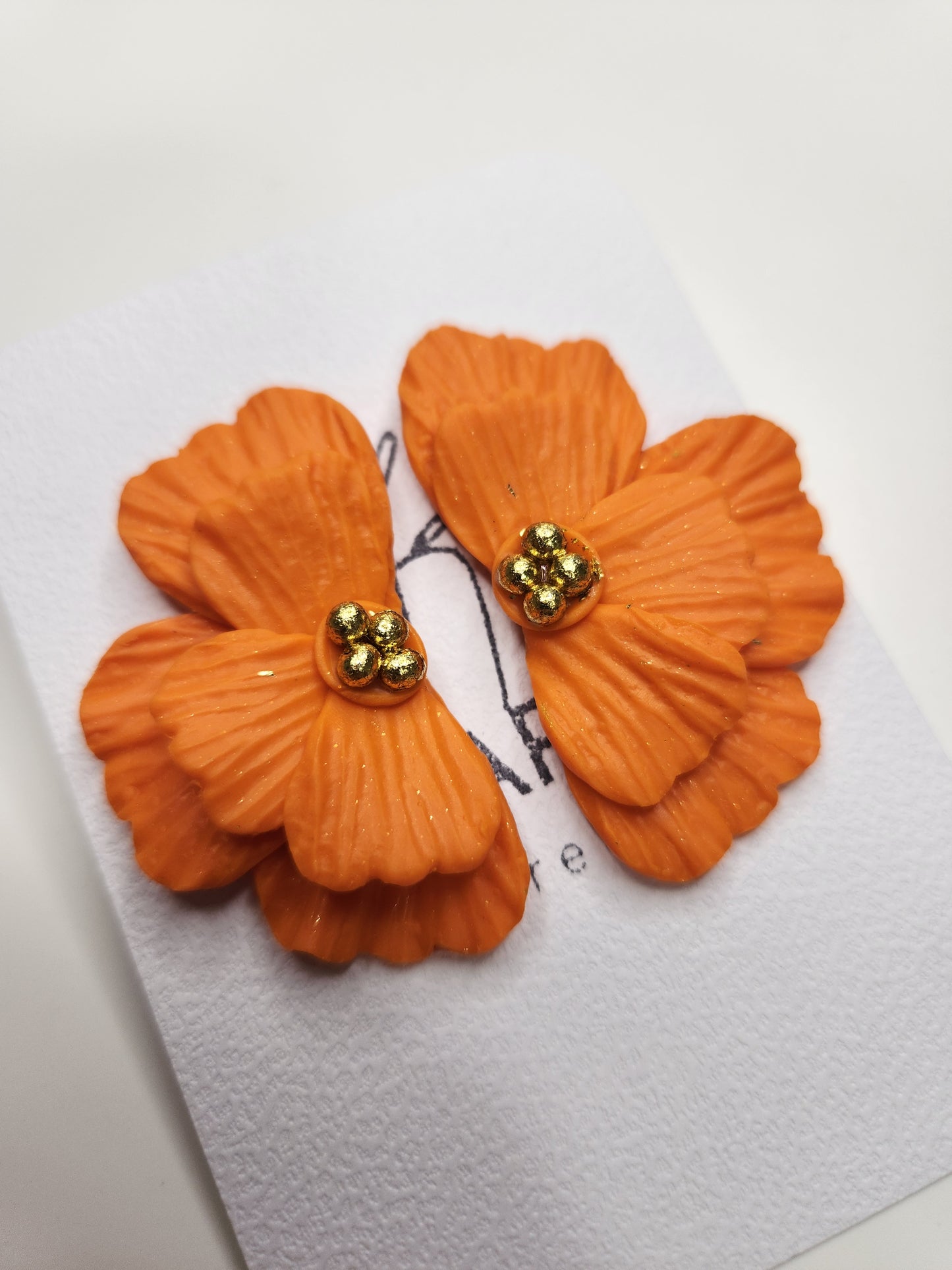 Half-Flower Stud Earring
