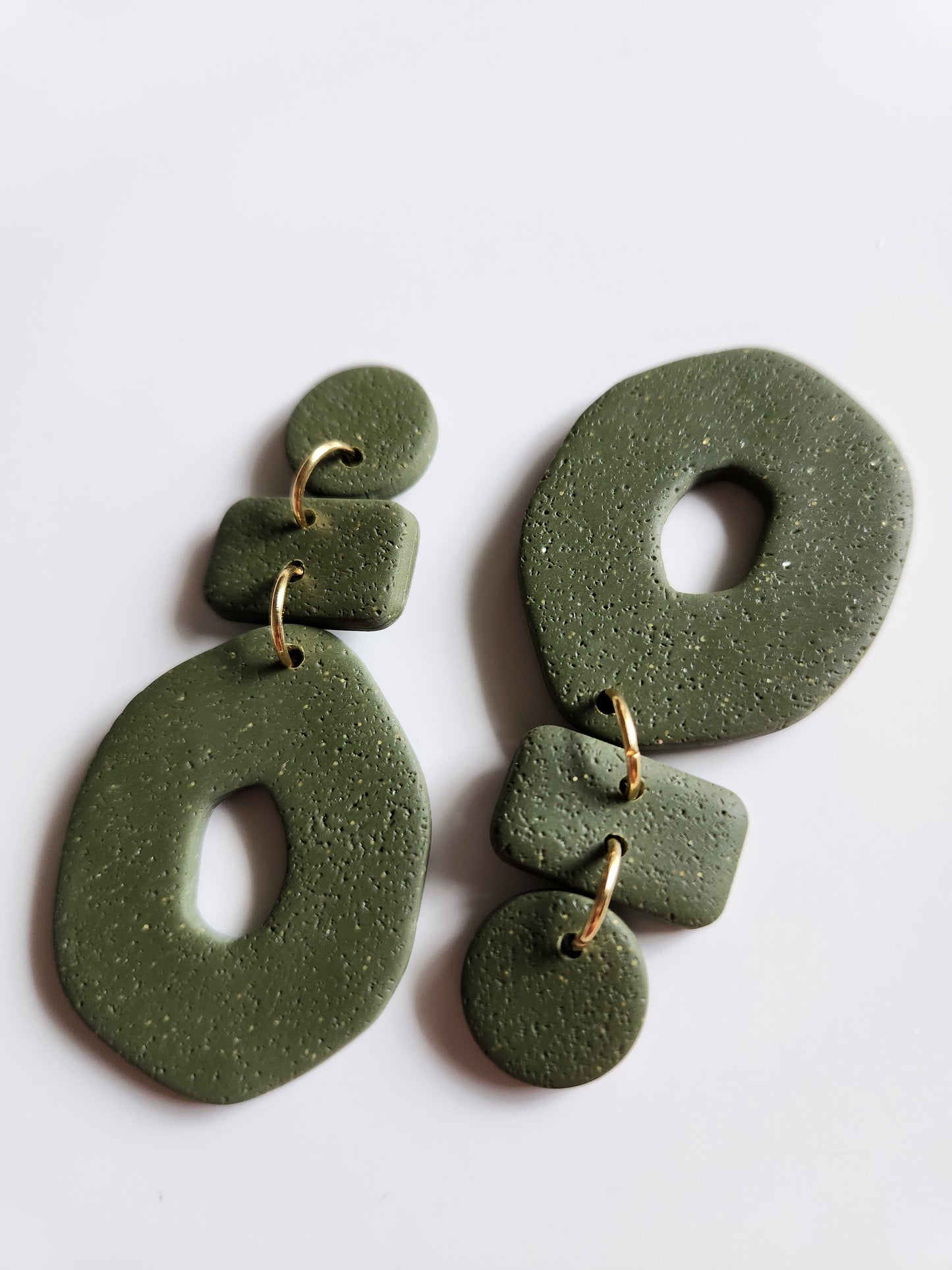 Geometric Earrings - Volcanic Texture