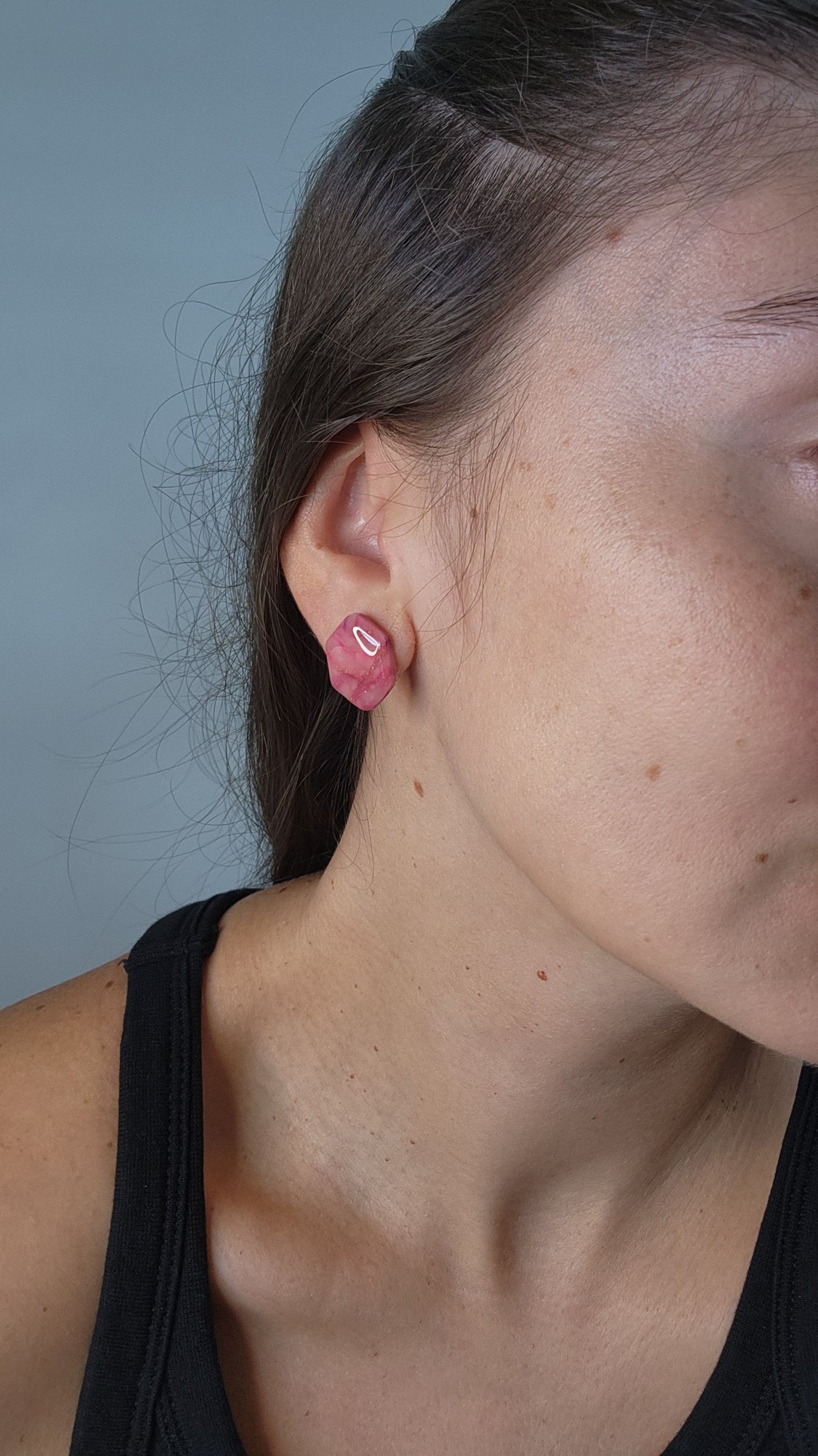 Geometric Translucent Stud - Purple Tones