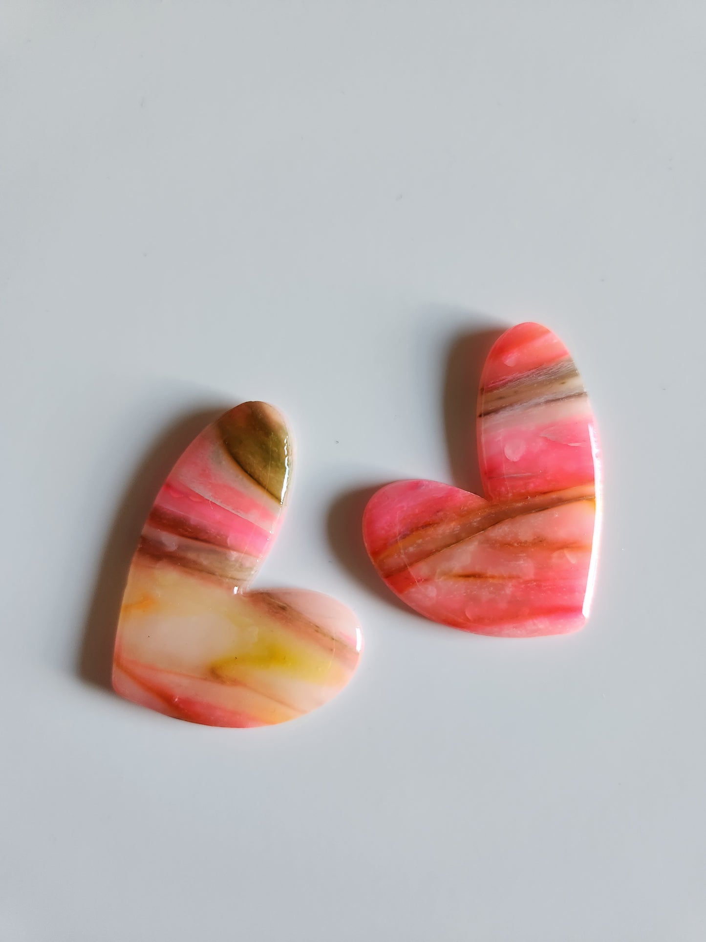 Heart Earrings - Translucent Multicolor