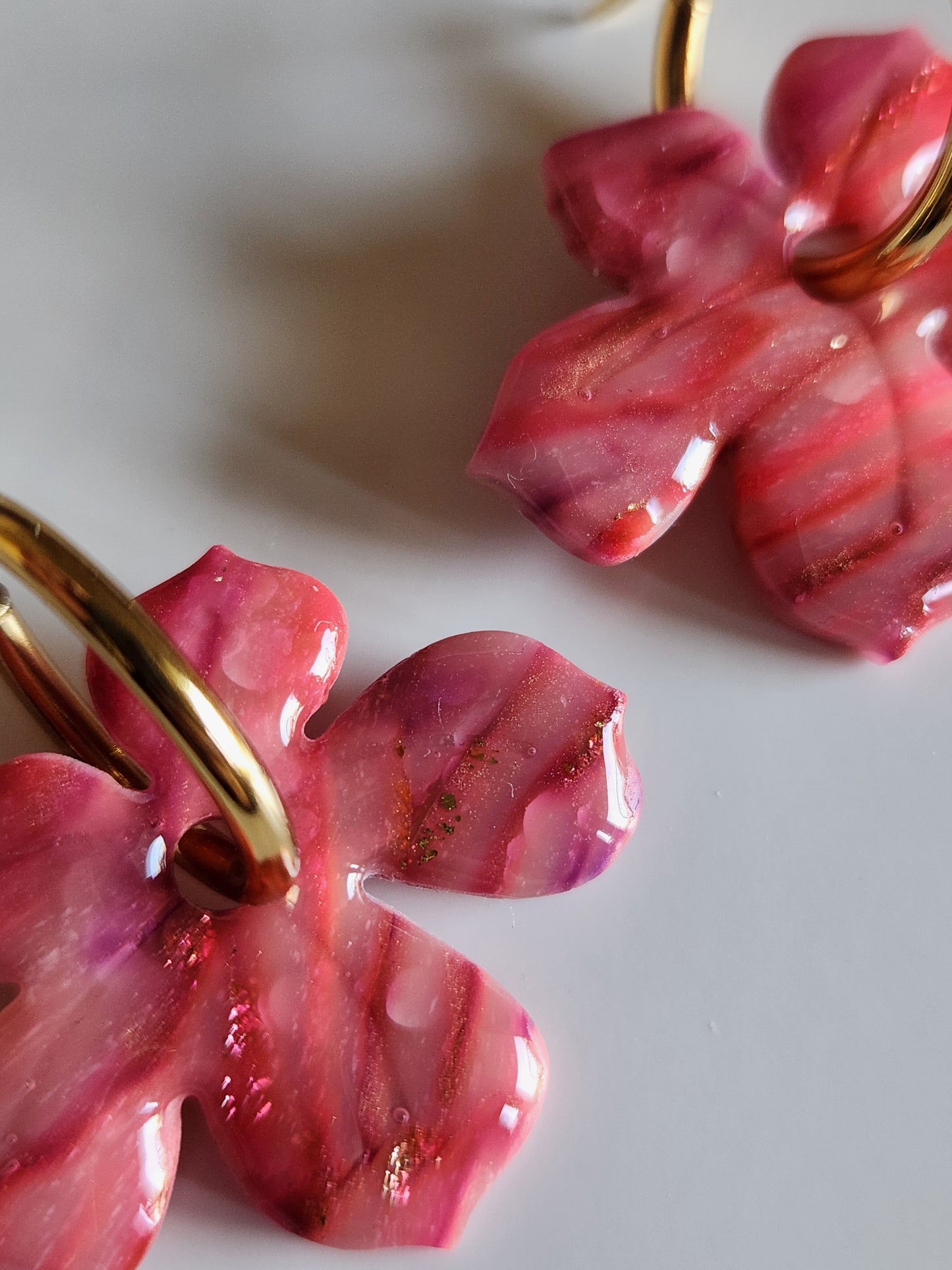 Hibiscus Hoop - Translucent - Purple and Fuchsia