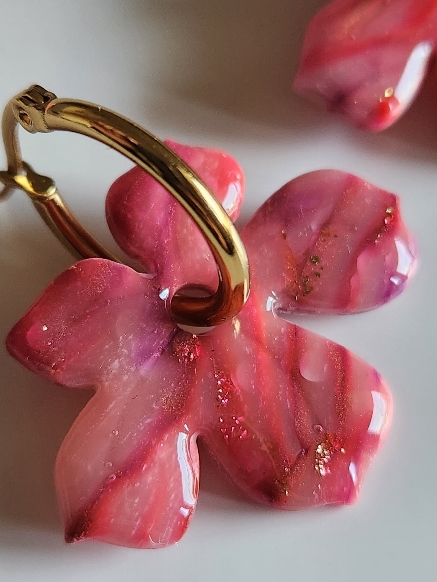 Hibiscus Hoop - Translucent - Purple and Fuchsia
