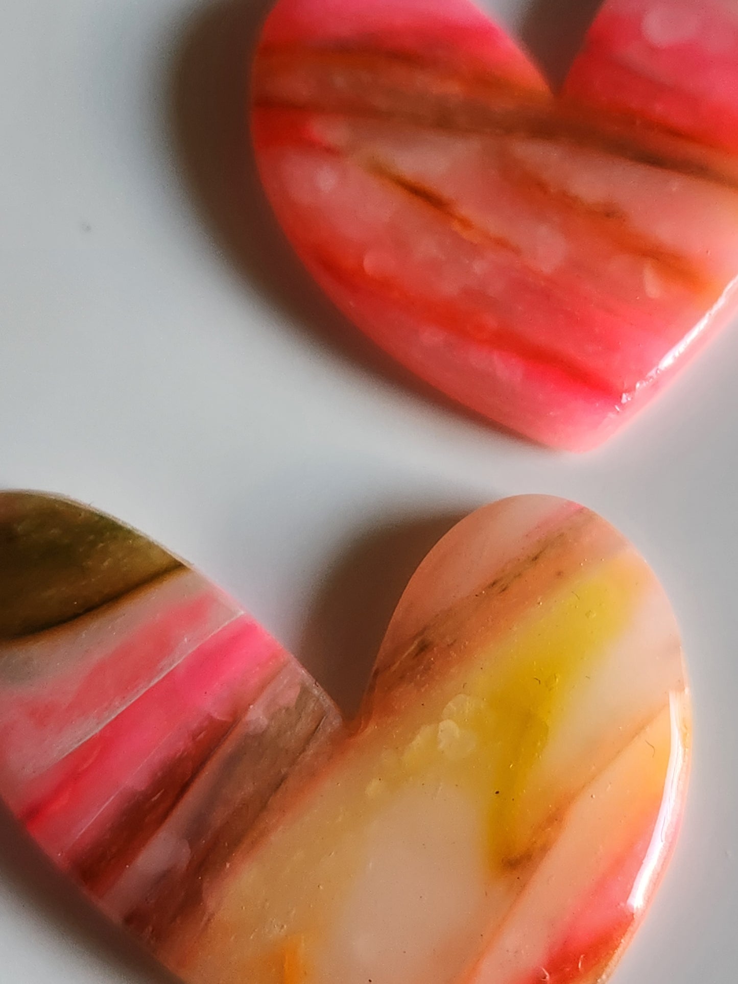 Heart Earrings - Translucent Multicolor