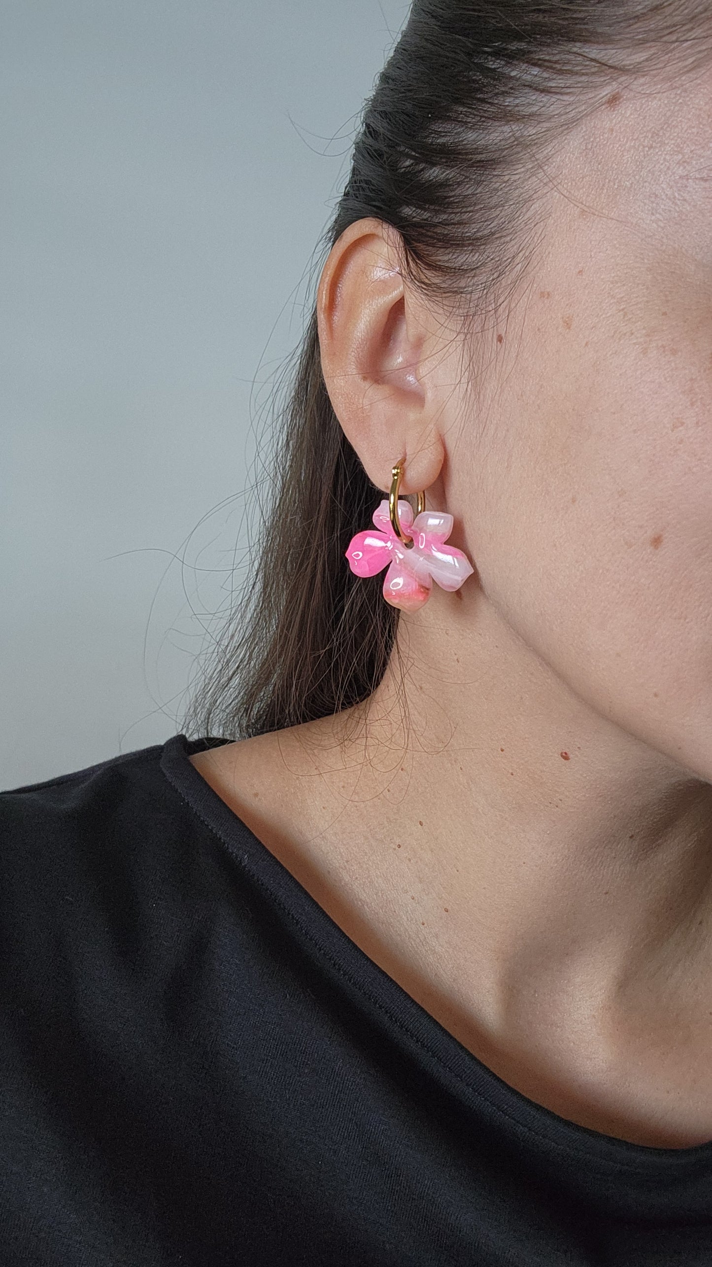 Hibiscus Hoops - Translucent - Multicolor