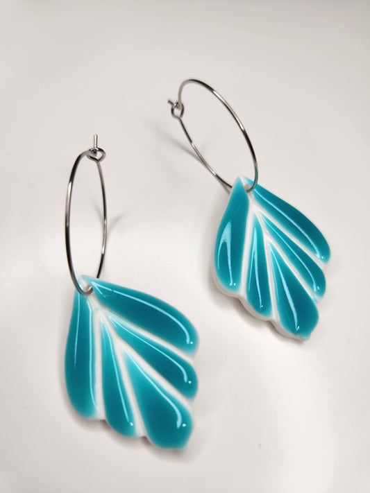 Leaf Earrings Turquoise