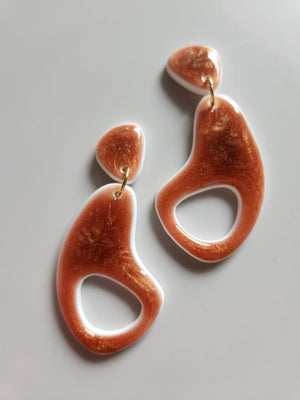 Bronze Glow Statement Earrings