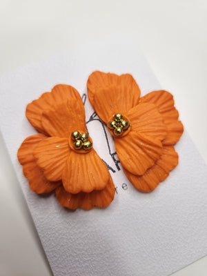 Half-Flower Stud Earring