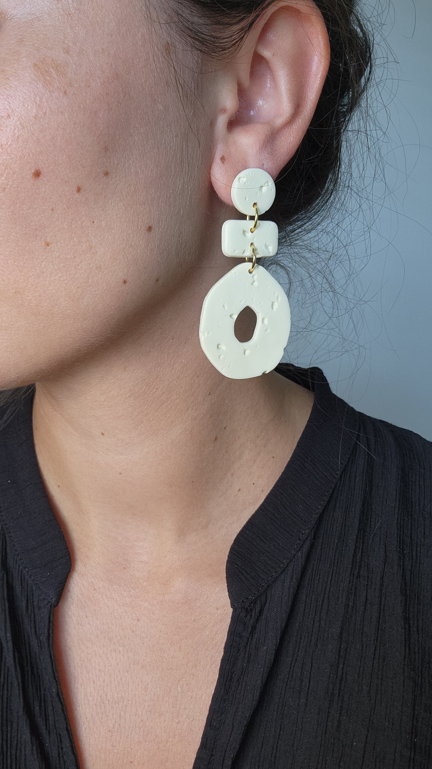 Geometric Earrings - Volcanic Texture