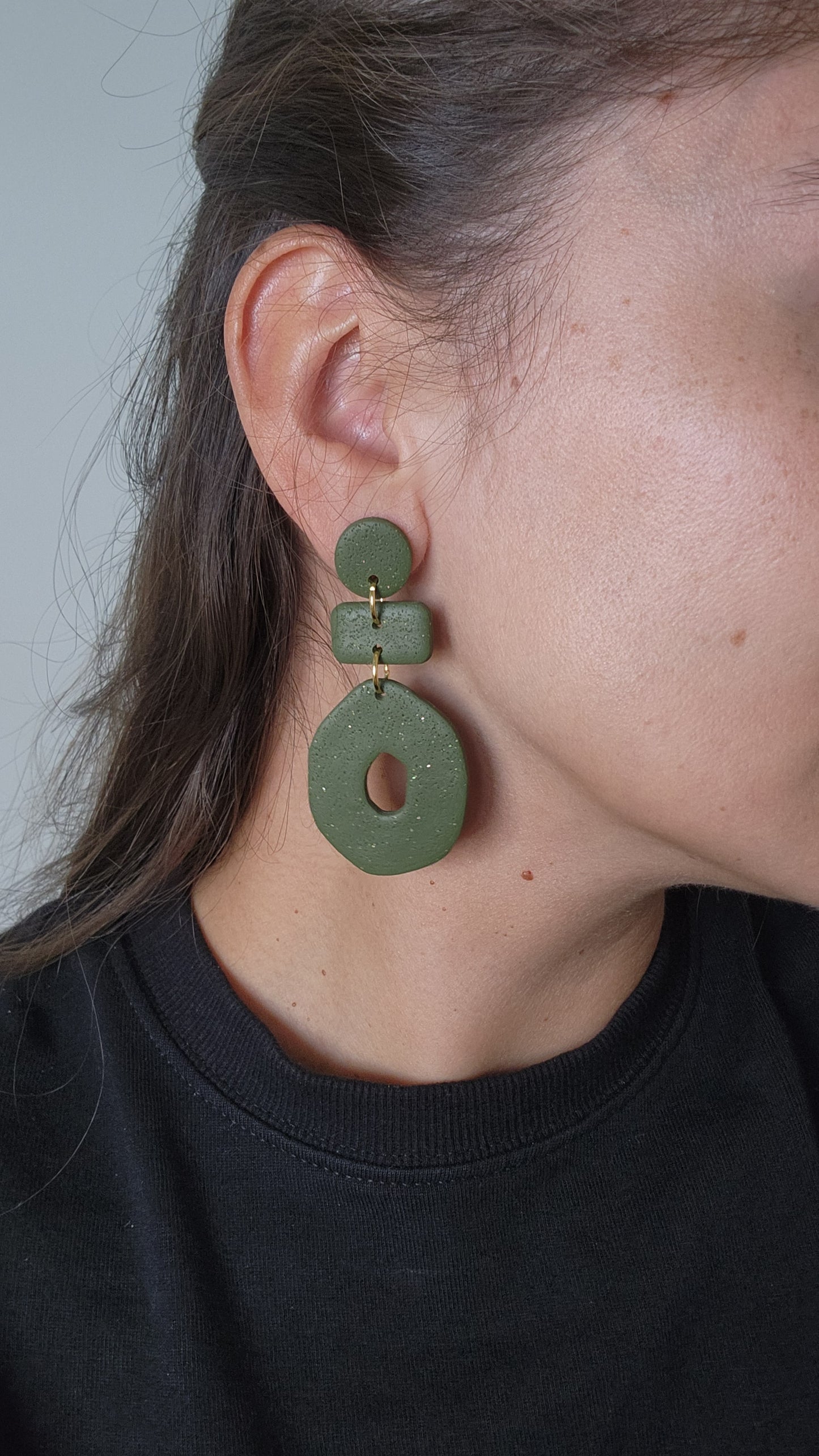 Geometric Earrings - Volcanic Texture