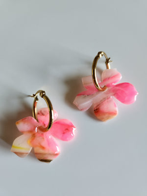 Hibiscus Hoops - Translucent - Multicolor